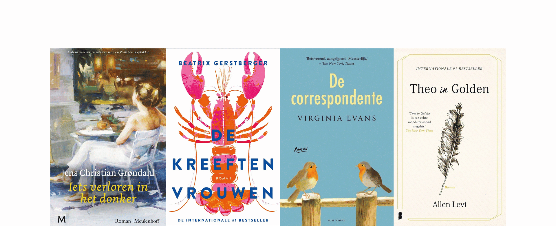 Iets verloren in het donker, De correspondente, De kreeftenvrouwen en Theo in Golden